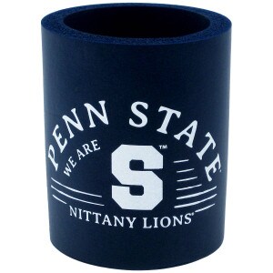 navy foam Koozie with Penn State Nittany Lions and We Are